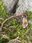 Miedziana Bransoletka „Kropla Leśnego Świtu” – Botaniczny Amulet